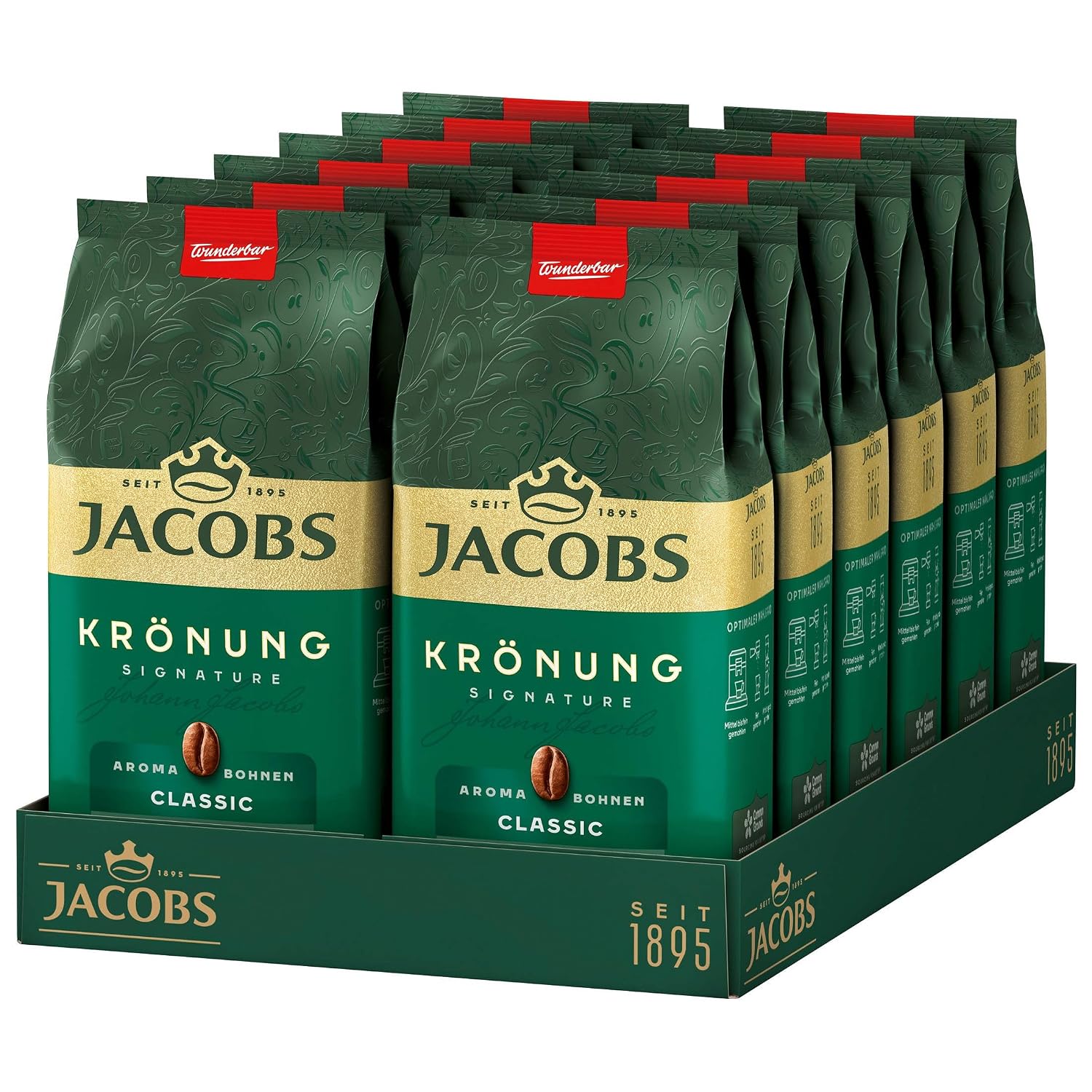 Thumbnail 6 de Jacobs Kaffeebohnen Krönung Kräftig Aroma-Bohnen – intenso Aroma, Haselnuss & Kakao, 500 g