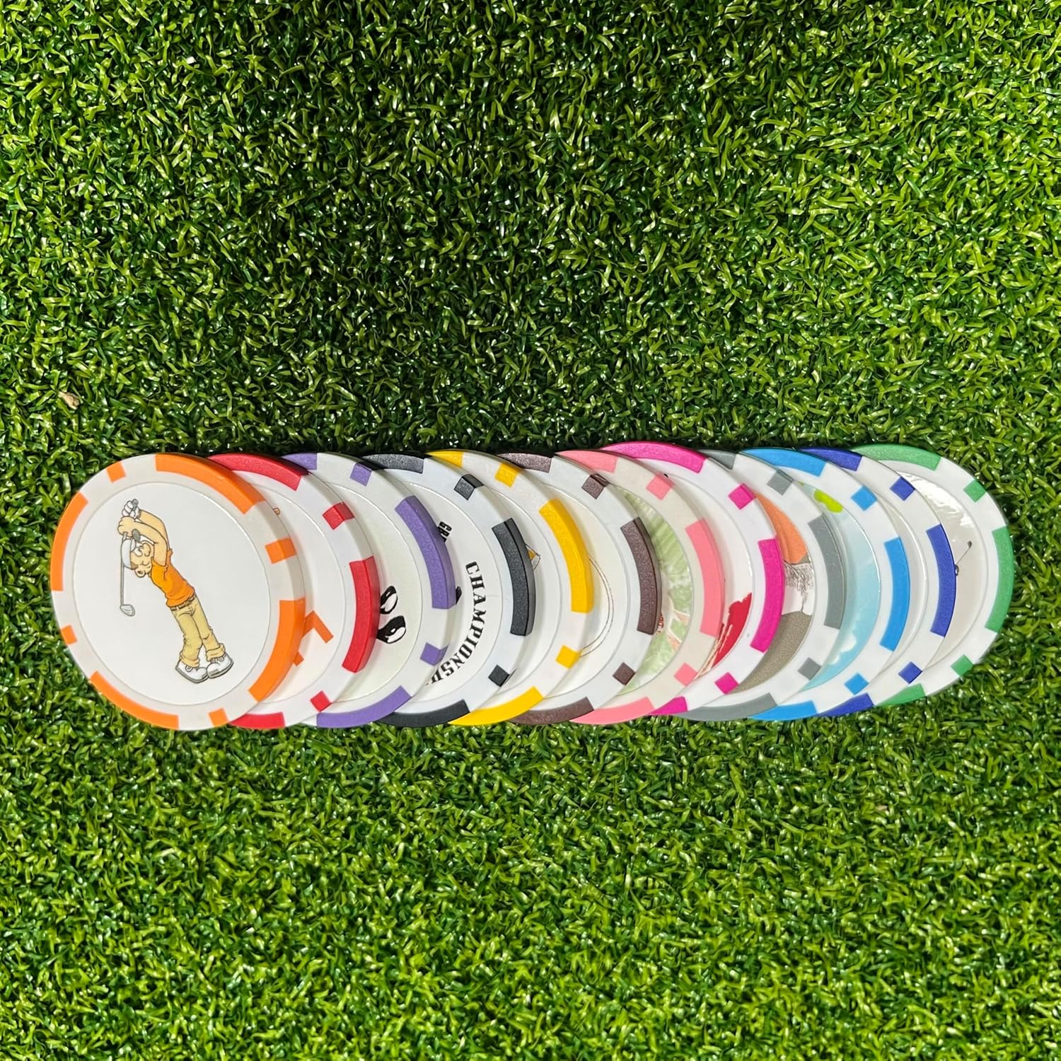 Thumbnail 2 de HH-GOLF Golf Ball Marker Poker Chips – 12 Styles, Golf Themed Ball Markers
