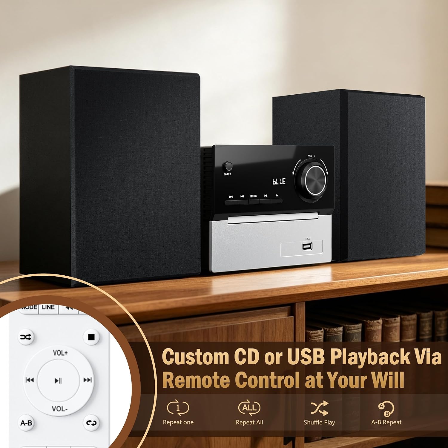 Thumbnail 4 de MAITE MT-CD108HEU-SS EU Compact CD Stereo System, Bluetooth 5.3, 30W RMS