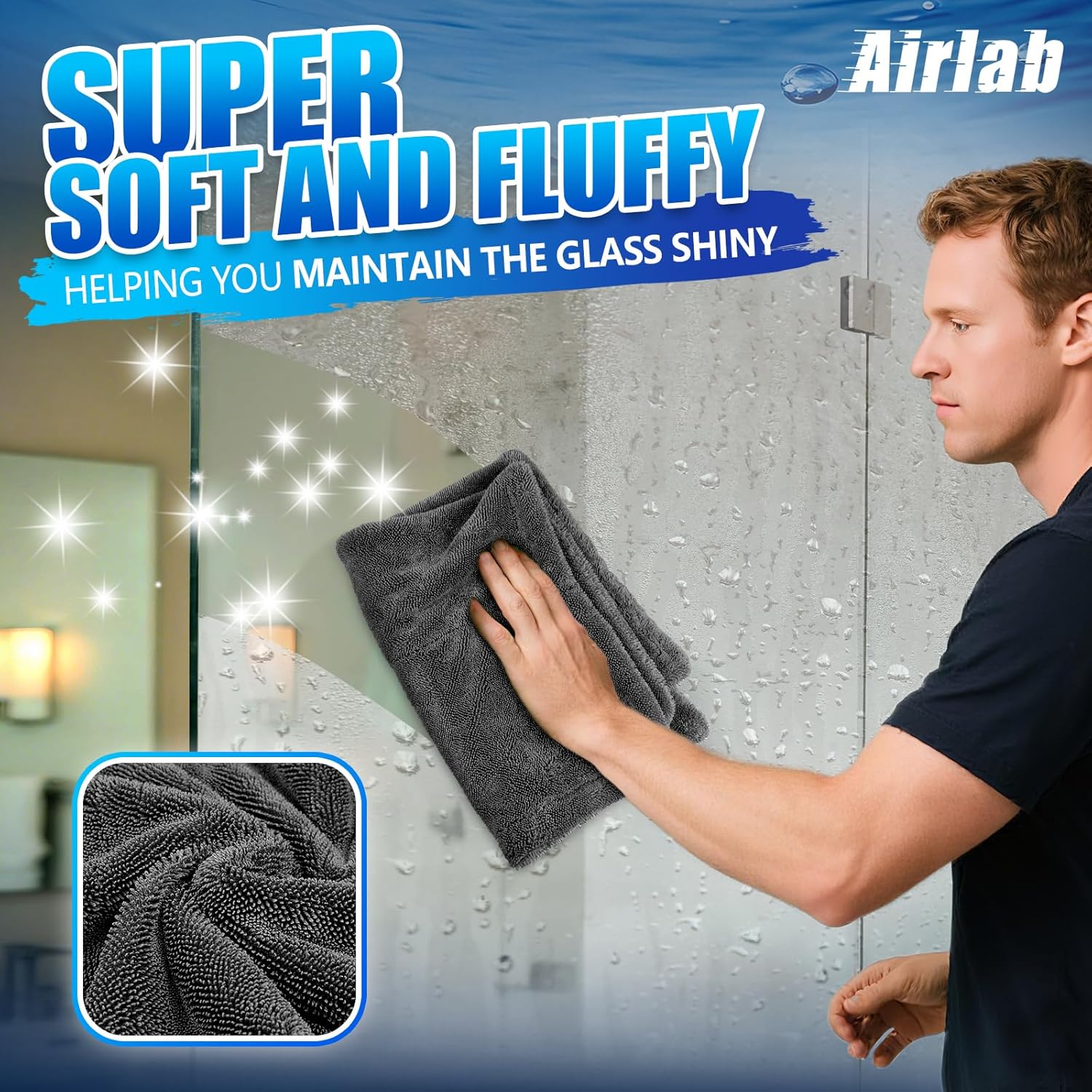 Thumbnail 4 de Airlab 1200GSM Extra Thick Microfibre Drying Towel – 60x40cm