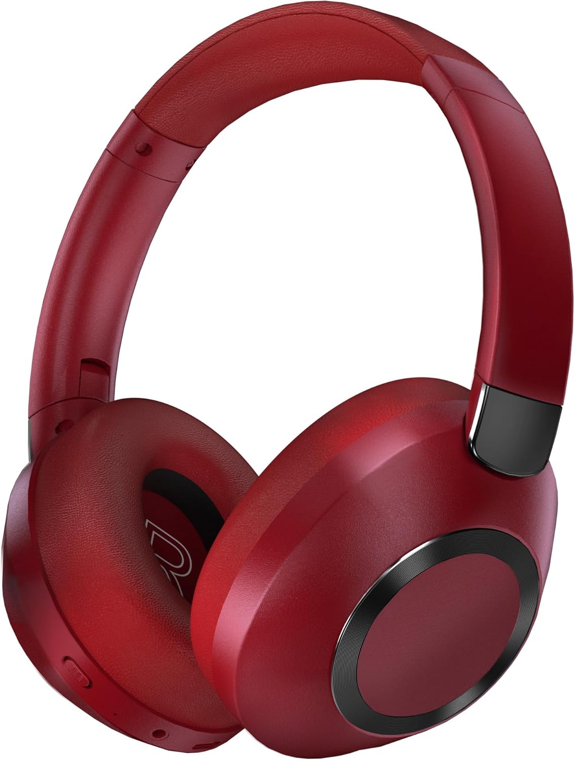 Detalle de Lankey Sound Bluetooth Kopfhörer mit ANC, bis zu 100 Stunden Laufzeit und Hi-Res Audio (Rot)