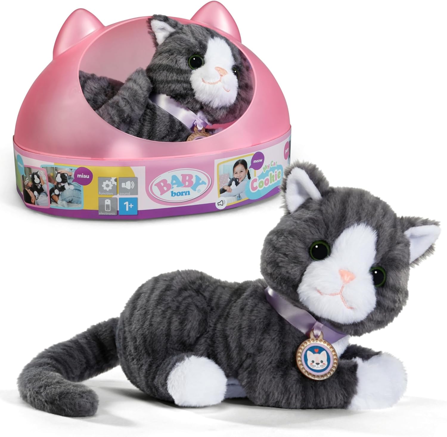 Detalle de BABY born My Cat Cookie 837580 – interaktywny kotek z dźwiękiem i wibracjami