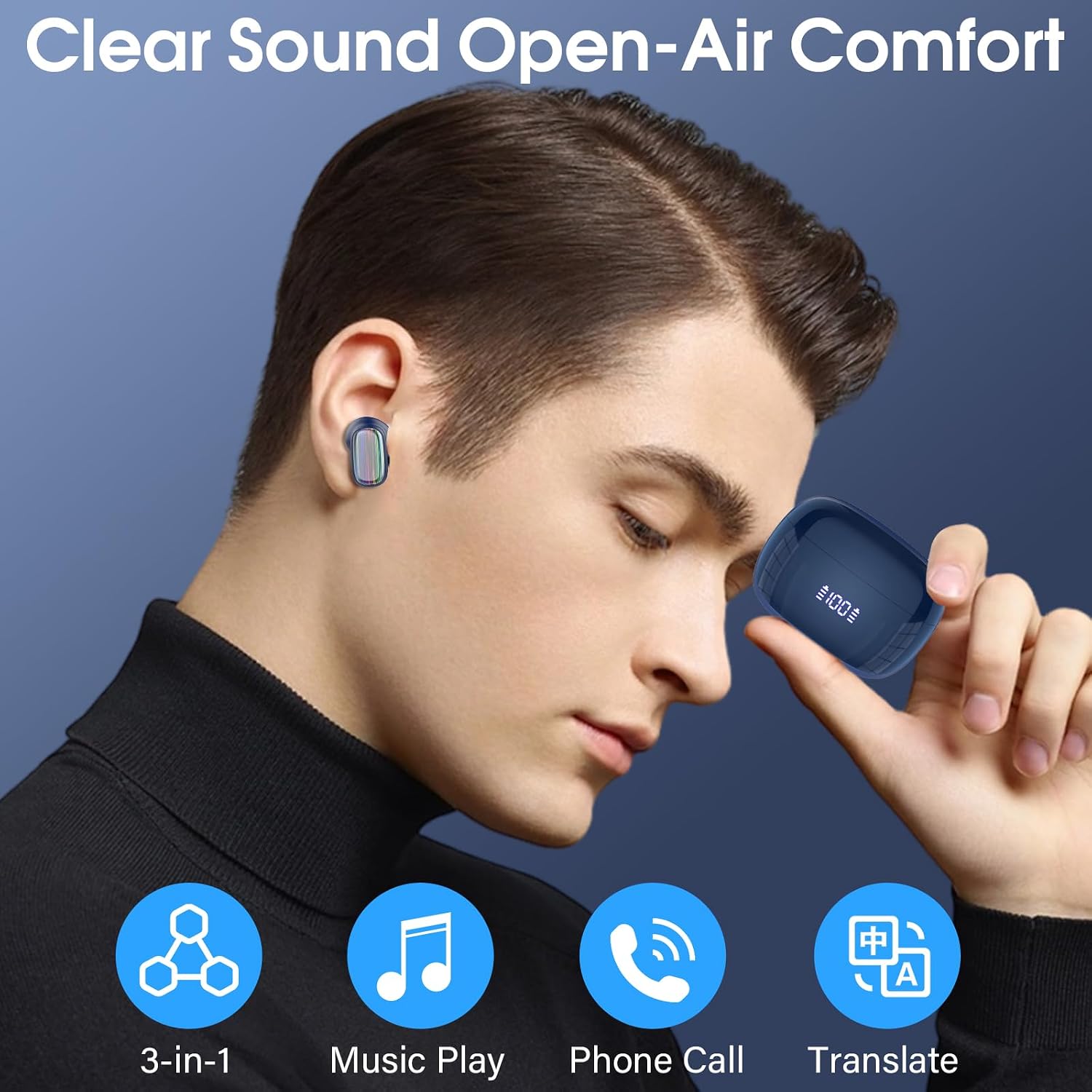 Thumbnail 6 de Conyat AI Cuffie Traduzione: cuffie traduttrici 3-in-1 con traduzione in tempo reale, Bluetooth 5.4 e 164 lingue