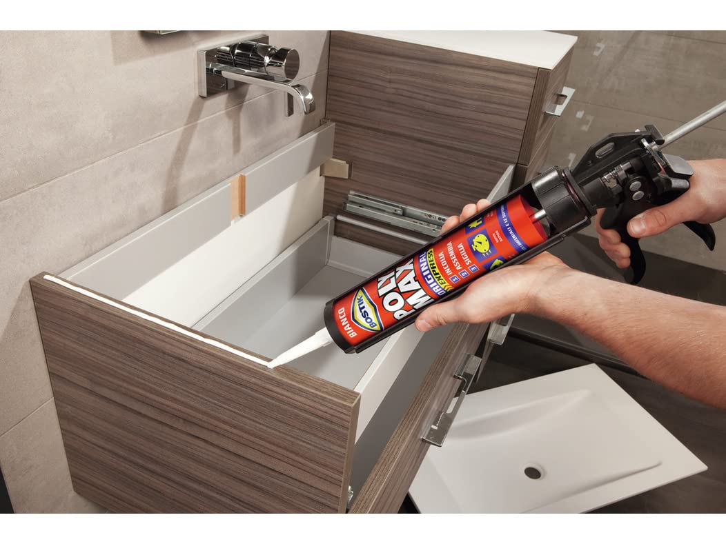 Detalle de Bostik Poly Max Original Express: Colla di Montaggio e Sigillante Universale Super Rapido e Super Forte – Terracotta, 425 g