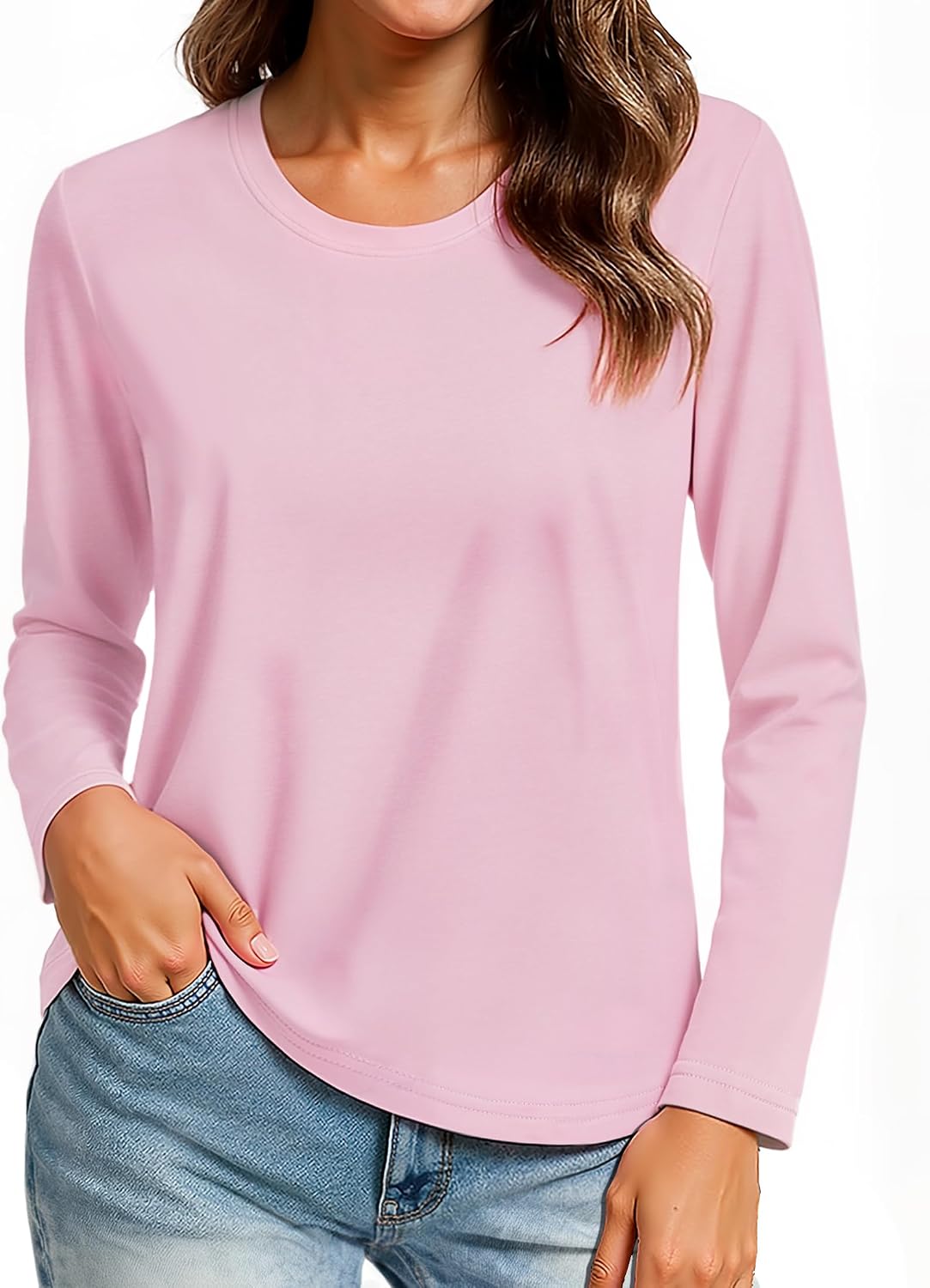 Detalle de TACVASEN Women's Long Sleeve Cotton Top