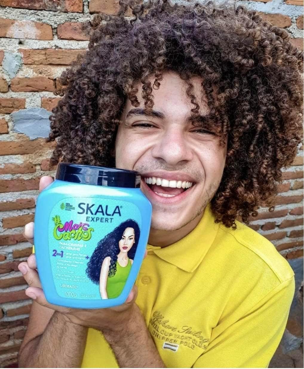 Detalle 2 de SKALA Mais Cachos 2-in-1ヘアトリートメントクリーム、洗い流す・洗い流さない両用、35.3オンス