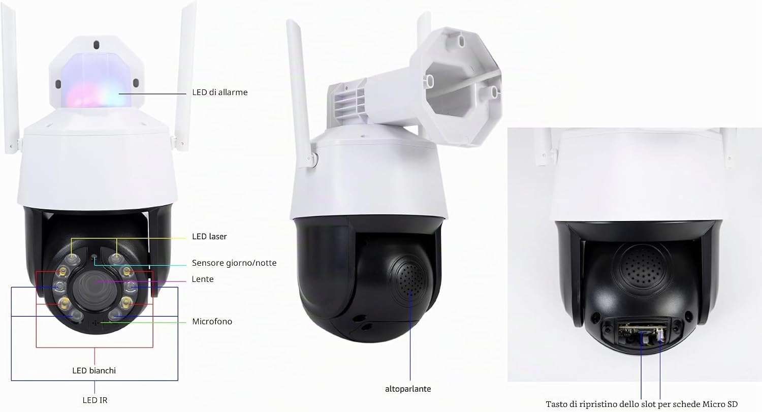 Detalle de PNI Telecamera di videosorveglianza Casa IP575 5MP WiFi con zoom ottico 20x e obiettivo varifocale