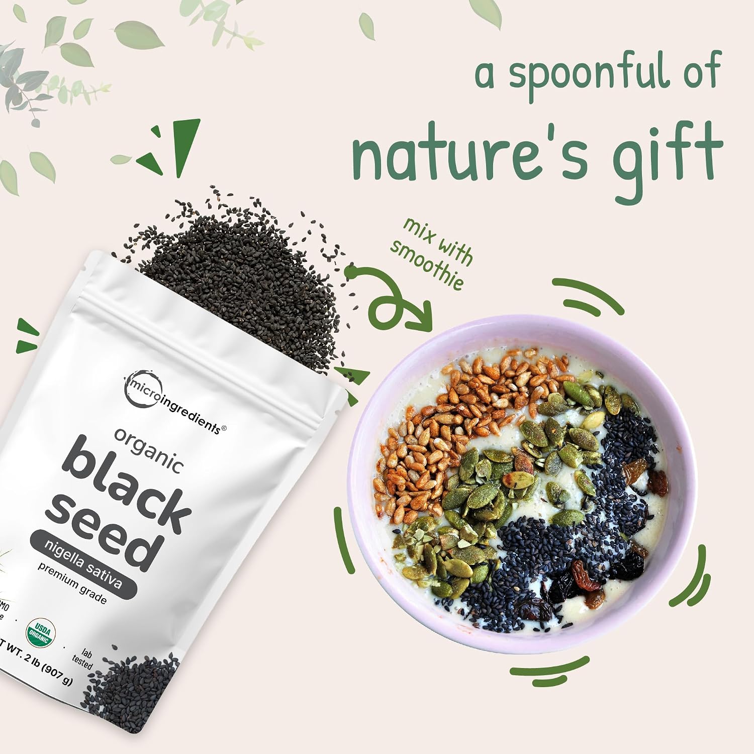 Thumbnail 5 de Micro Ingredients Organic Black Cumin Seeds, 2 lb Whole Nigella Sativa