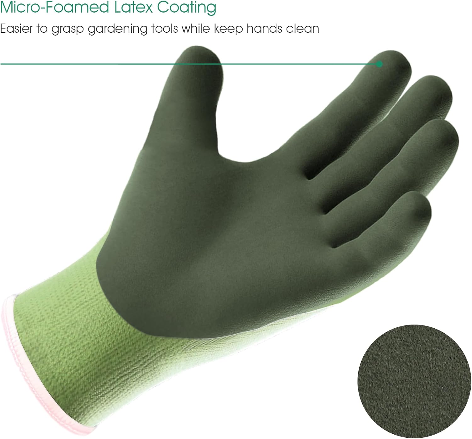 Thumbnail 2 de COOLJOB Kids Gardening Gloves for Age 2-4 (2 Pairs) – Recycled Polyester with Non-Slip Rubber Coating