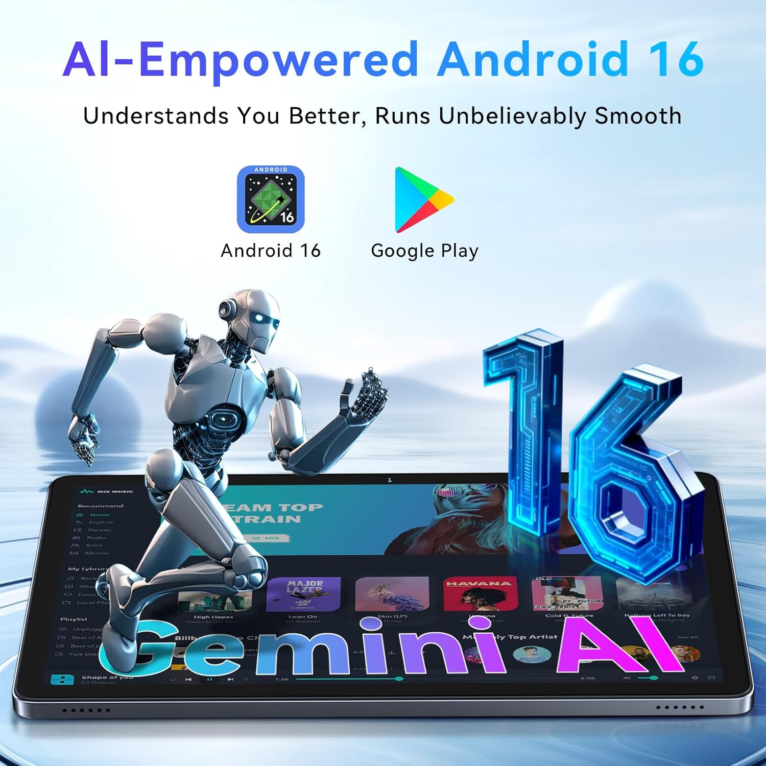 Thumbnail 1 de 11-inch Android tablet with SIM slot, Gemini AI and 24GB RAM / 256GB storage (expandable) – 8000mAh, 5G WiFi