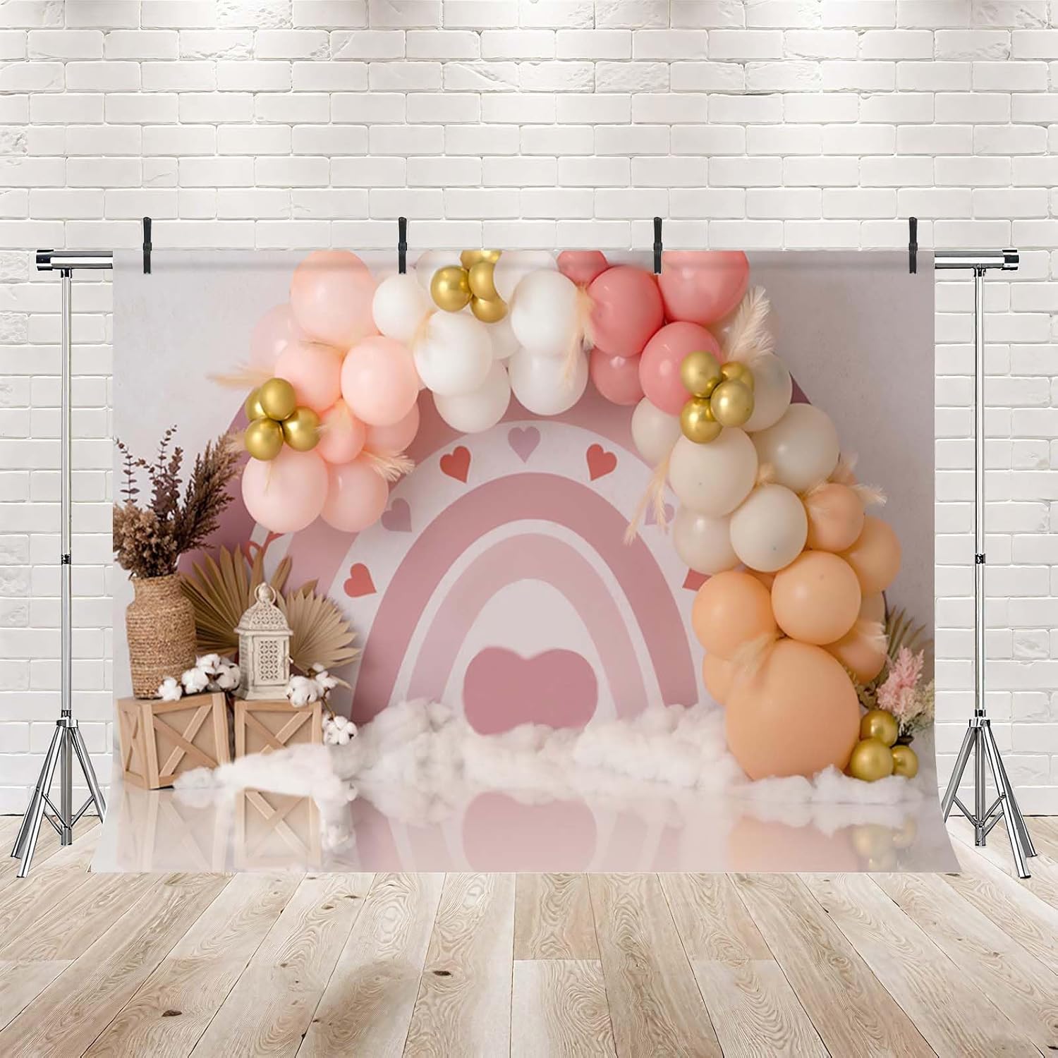 Detalle 2 de MEHOFOND Rosa Bohemia Hintergrund 2,1x1,5 m
