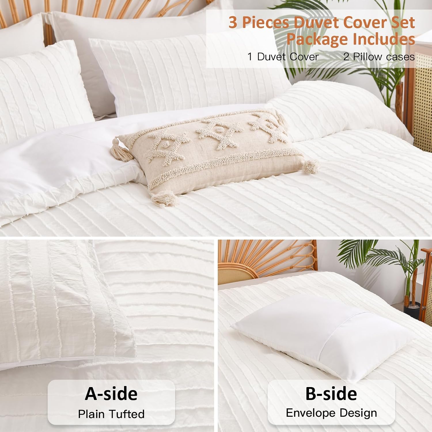 Thumbnail 2 de DJY White Bedding Set Double Size