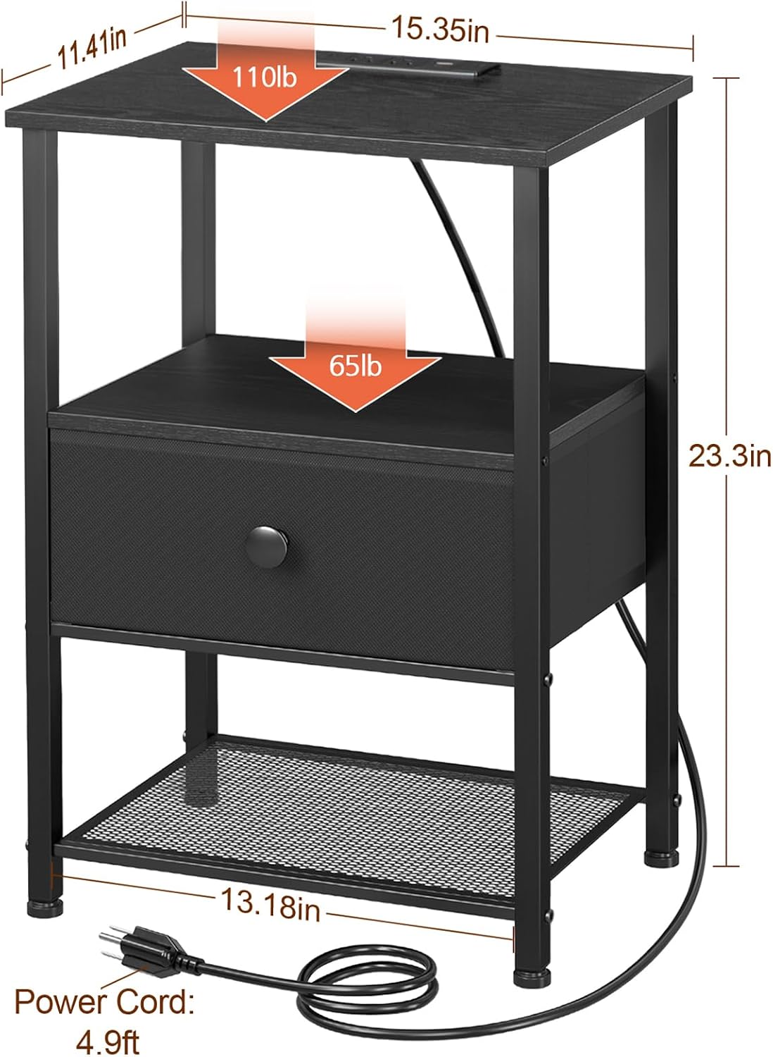 Thumbnail 6 de LOAKEKEL Nightstands Set of 2