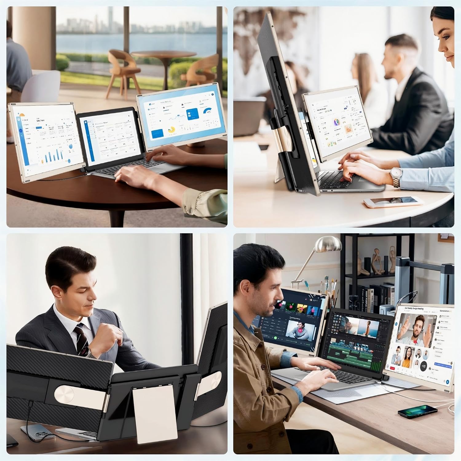 Thumbnail 2 de CIDETTY 15.6” Triple Laptop Screen Extender Monitor