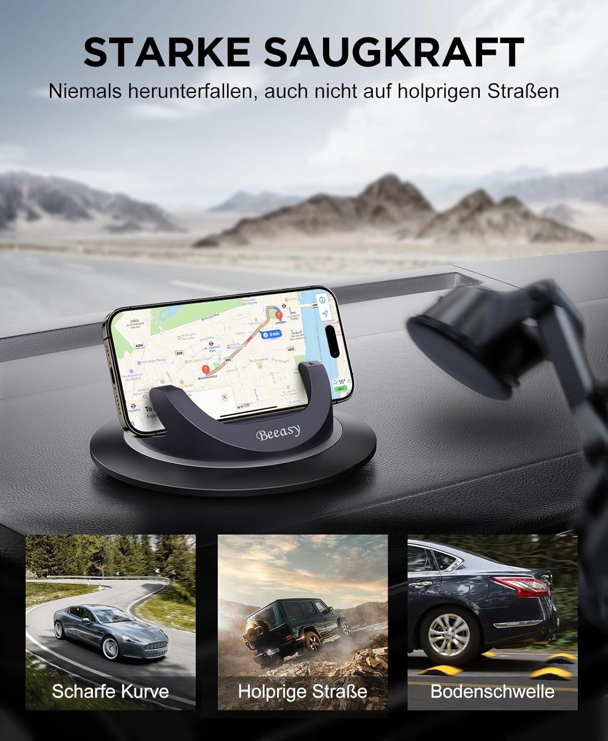 Detalle de Beeasy Handyhalterung Auto 360° für 4–7 Zoll