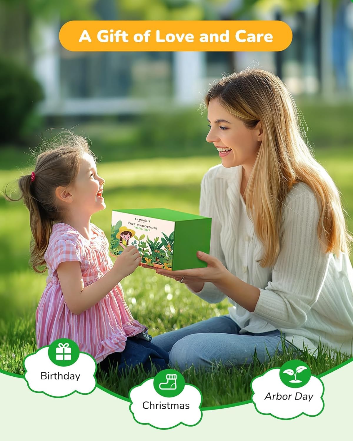 Thumbnail 5 de Grenebo Kids Gardening Set Toys (Pink) — 9-Piece Tool Kit for Kids & Toddlers