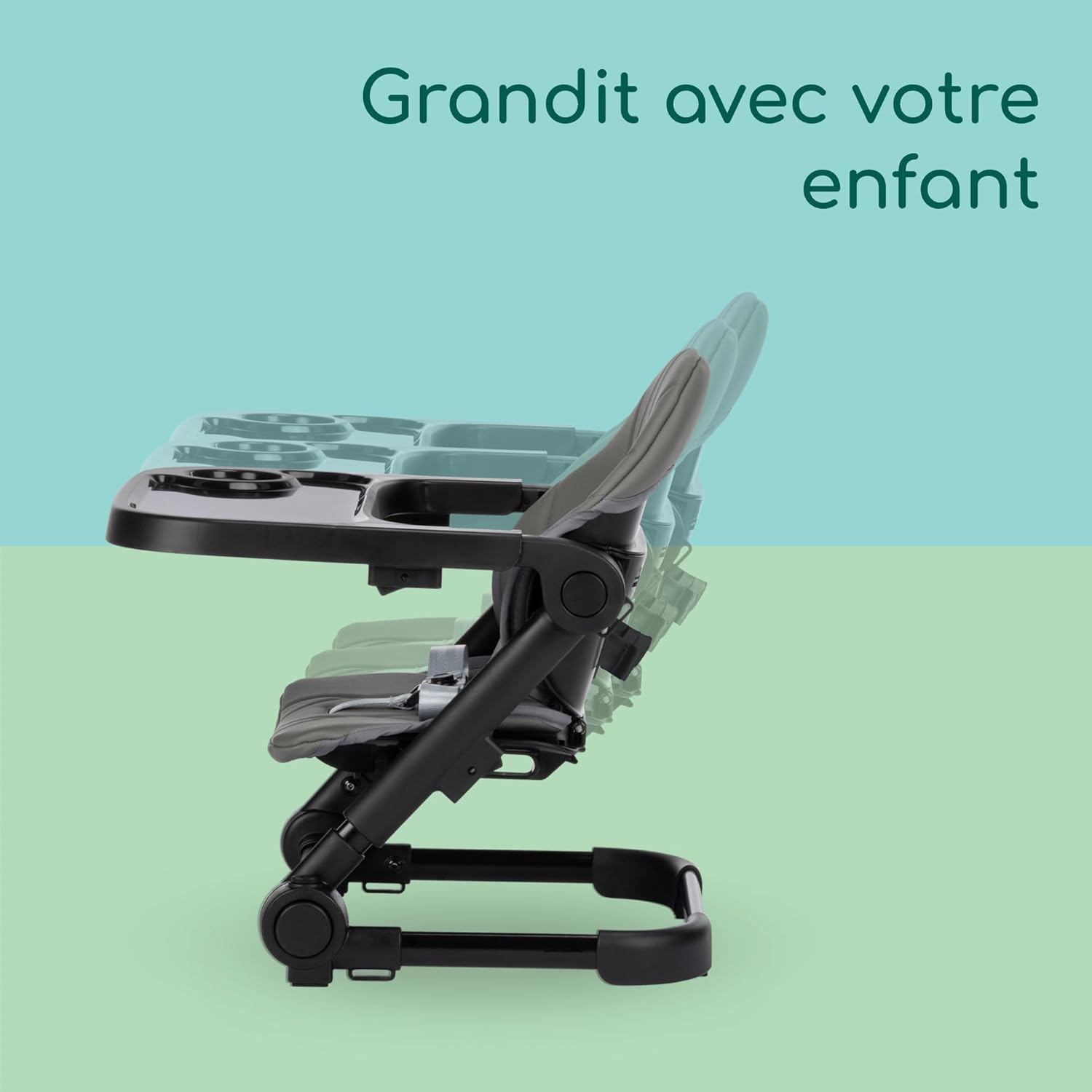 Thumbnail 4 de Bébéconfort Moly : rehausseur de chaise pliable 6 mois-3 ans (9-15 kg) avec plateau amovible
