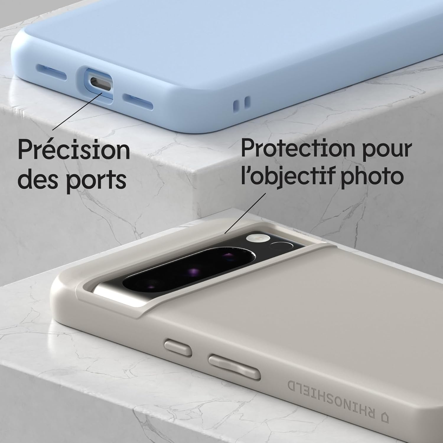 Thumbnail 3 de RhinoShield SolidSuit pour Pixel 8 Pro – Coque fine bleu Glacier avec absorption des chocs