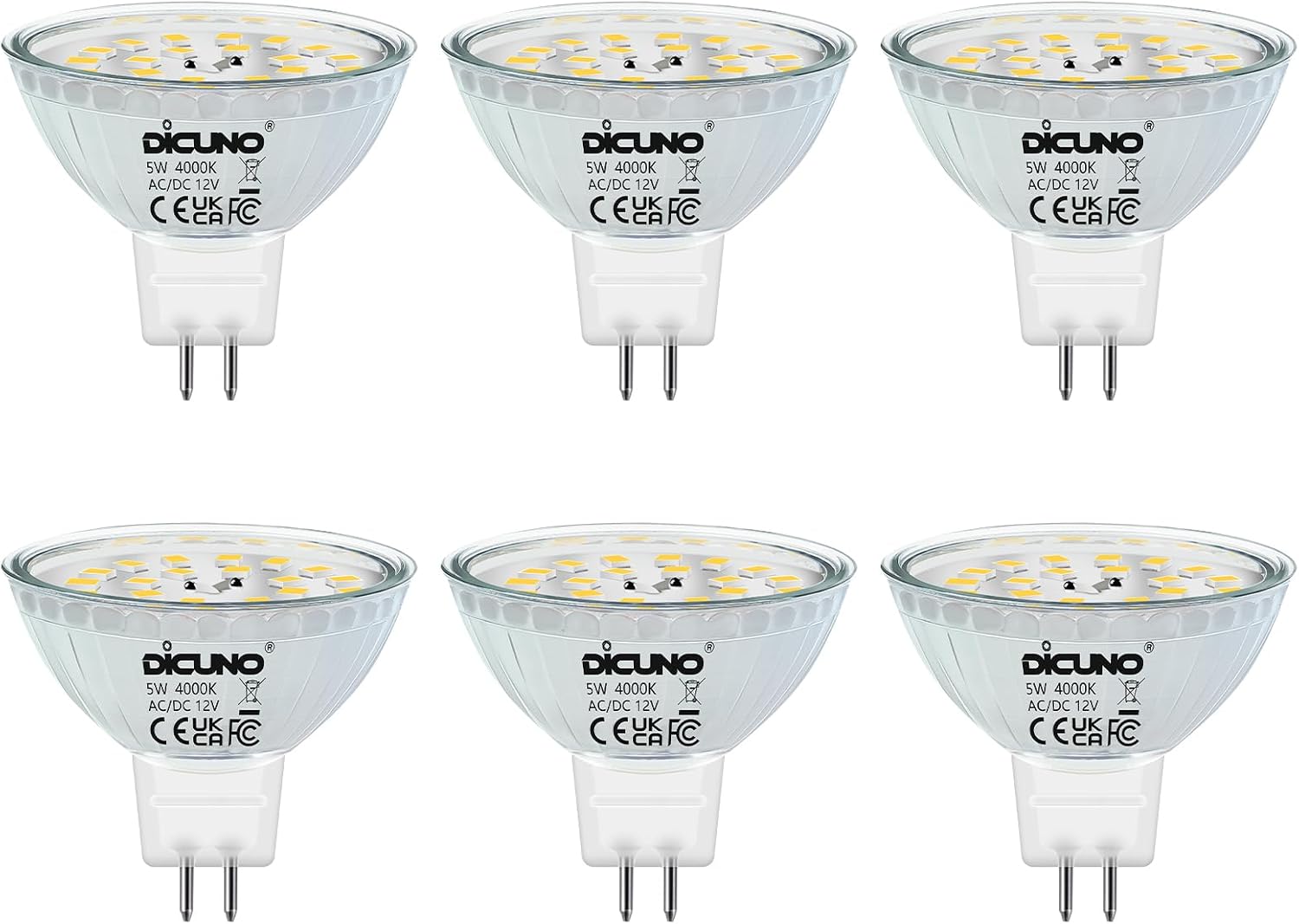 Detalle de DiCUNO GU5.3 LED Lampen 5W MR16 Reflektor
