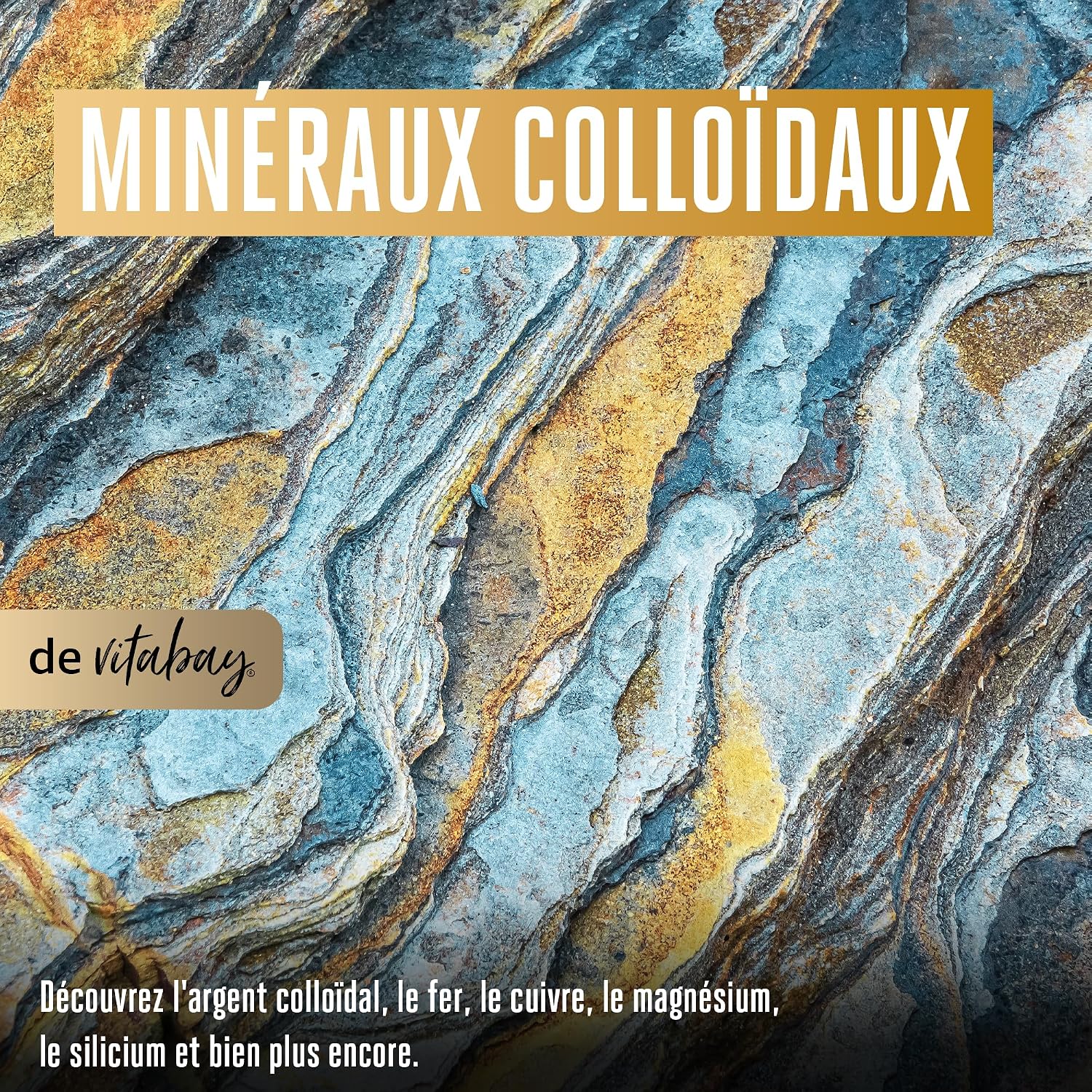 Detalle de Vitabay Med Argent Colloïdal 100 ppm ionique, 500 ml (vegan, flacon ambré) – à appliquer 3 fois par jour