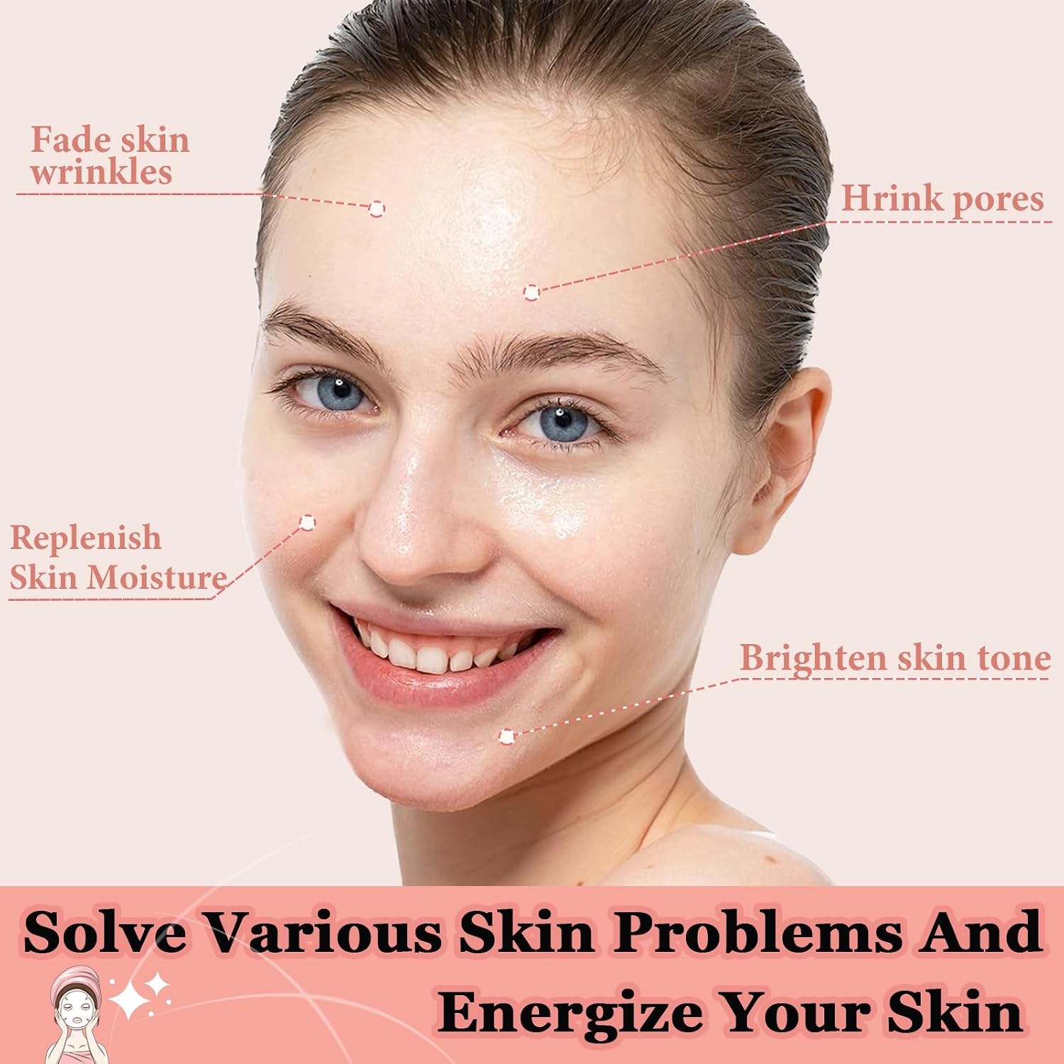 Detalle 2 de Maschere viso al collagene da 4 pezzi