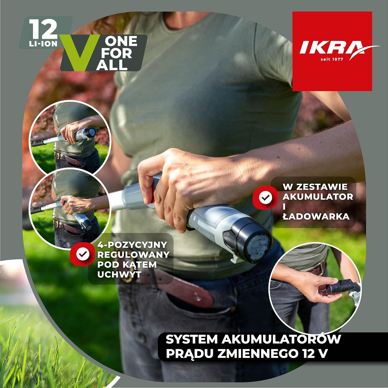 Thumbnail 3 de IKRA IATHS 1241 – akumulatorowe nożyce teleskopowe do żywopłotu 41 cm