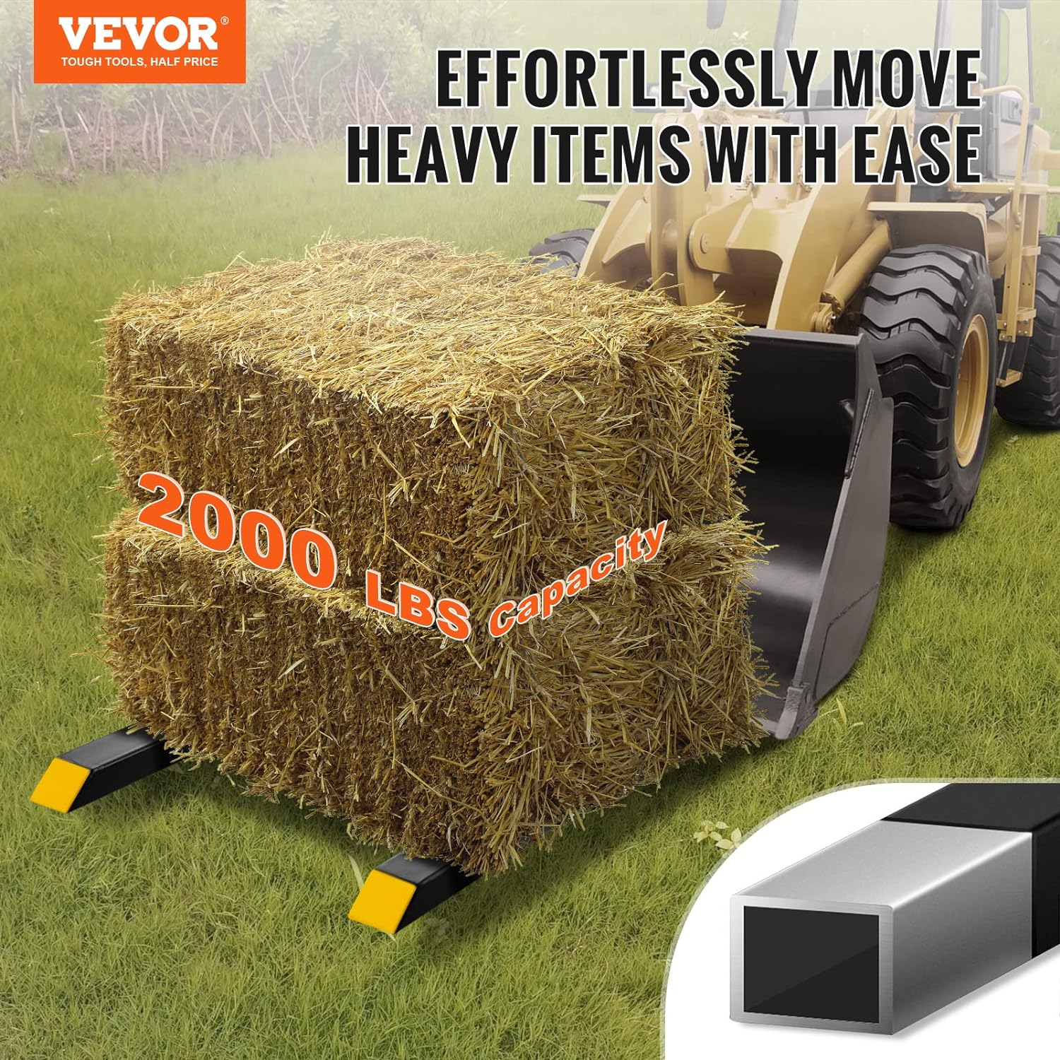 Detalle 2 de VEVOR Clamp-On Pallet Forks 60-Inch