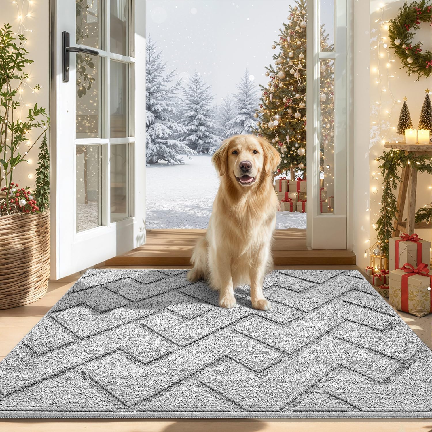 Detalle de Biscpro Door Mat 80x100cm washable indoor mat
