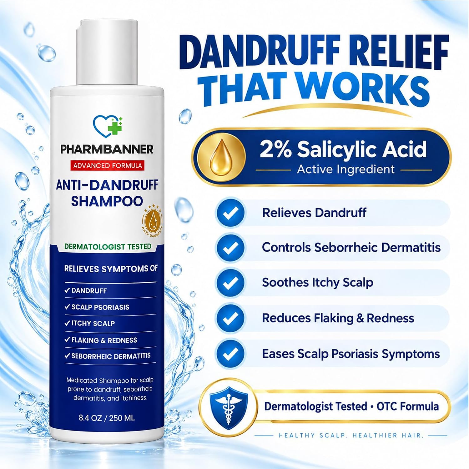 Detalle 2 de PHARMBANNER Anti-Fungal Shampoo for Scalp Psoriasis ⚙