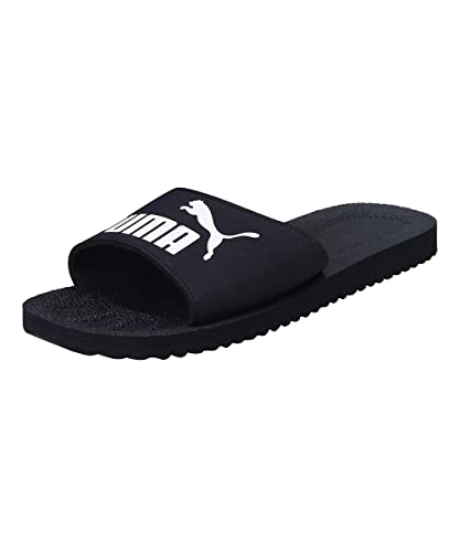 Detalle de PUMA Purecat Slide Sandal Unisex – Peacoat/White, 44,5 EU