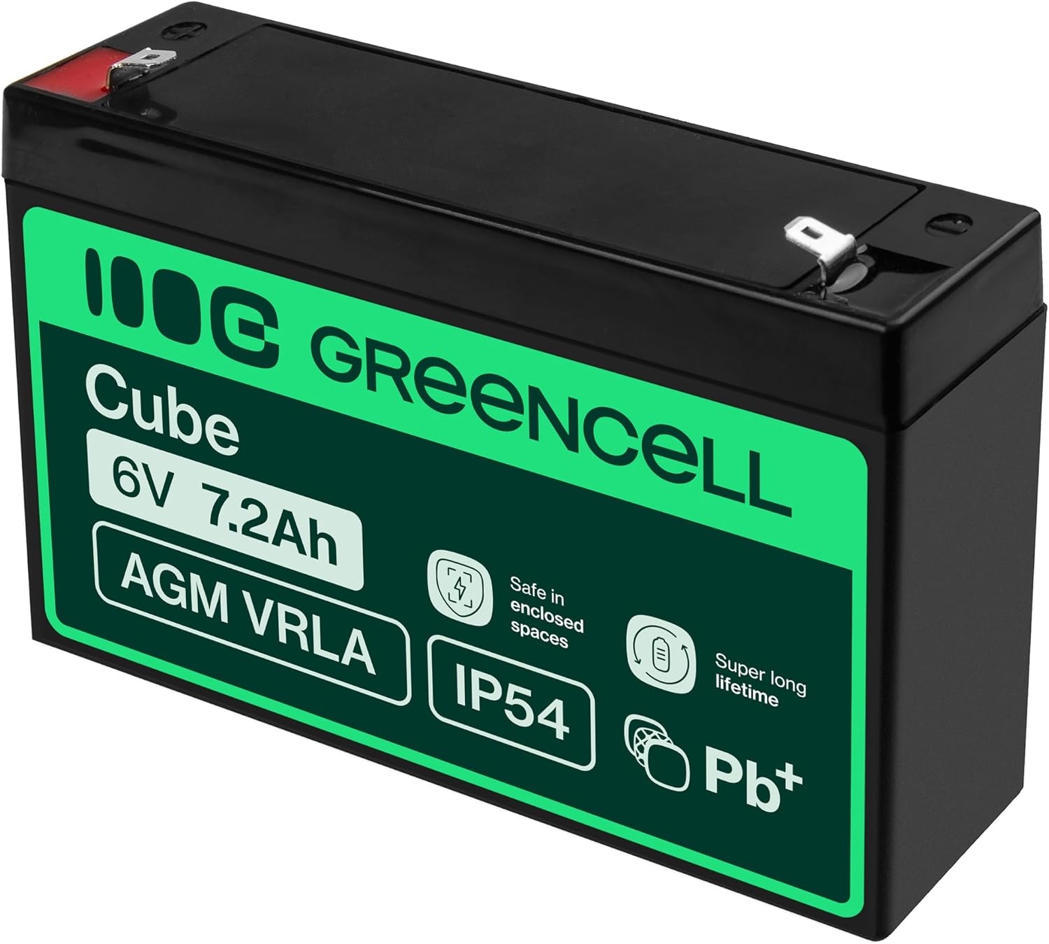 Detalle 2 de Green Cell AGM 6V Akku 7,2Ah für USV
