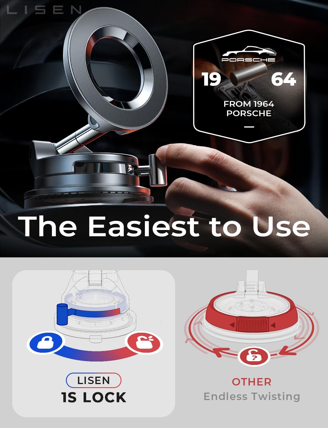 Thumbnail 4 de LISEN Magsafe Car Mount for iPhone 17 Pro Max