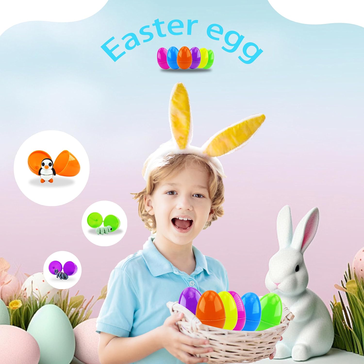 Thumbnail 6 de NEXT STOP M Easter Egg with 38 pcs 3D Printed Animal Figurines Set