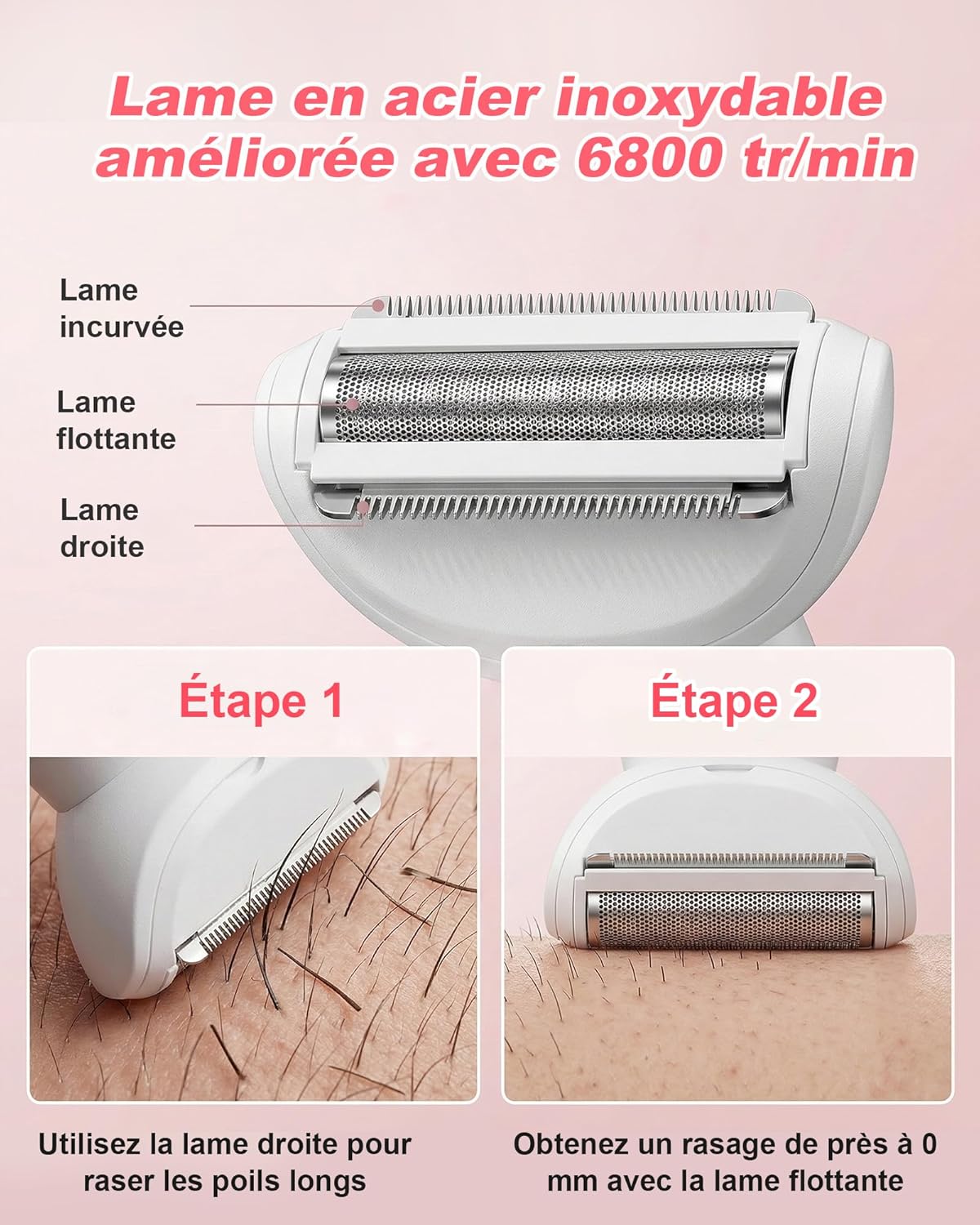 Detalle de Carehabi Rasoir Électrique Femme 5 en 1