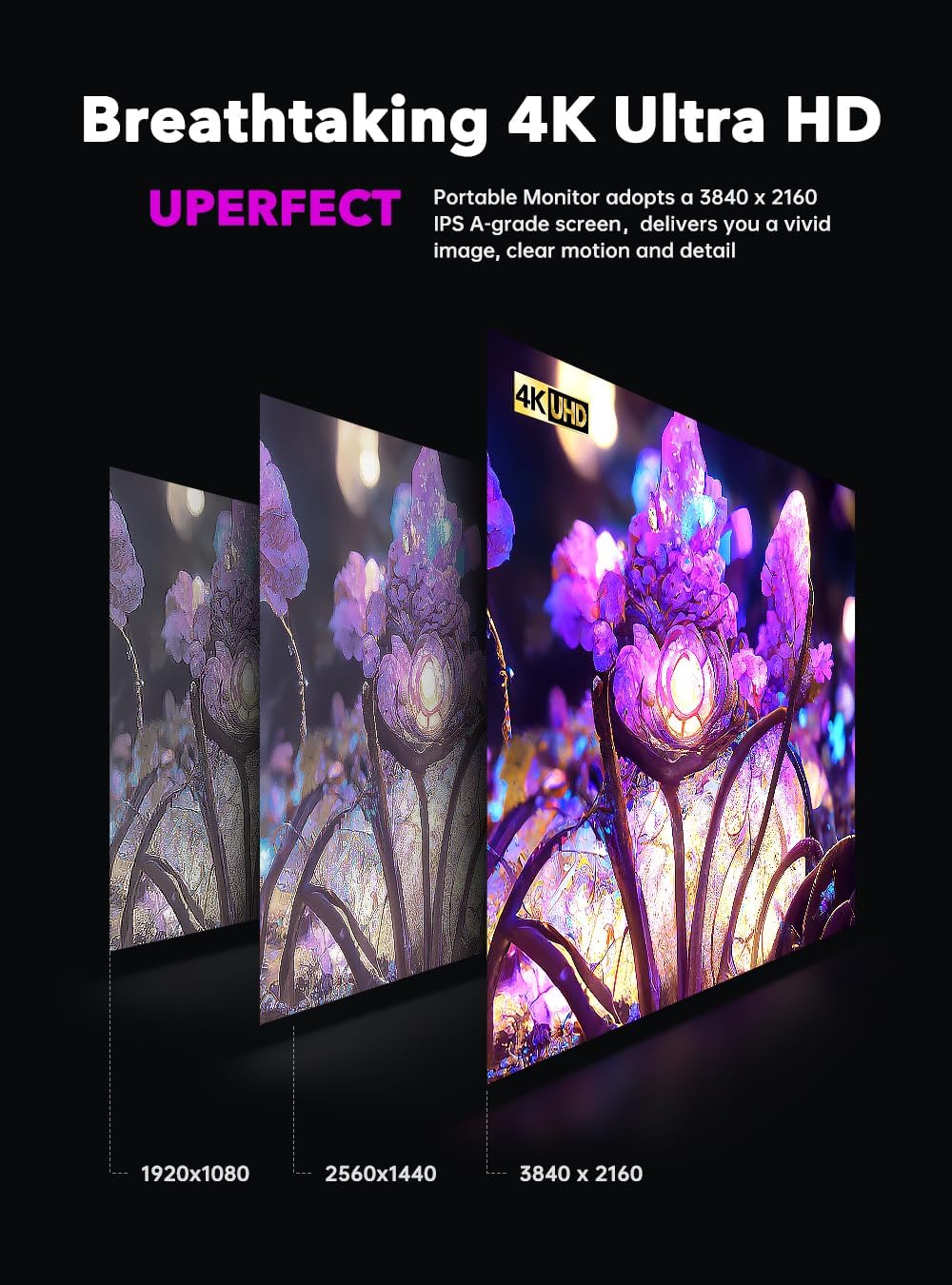 Detalle de UPERFECT 17.3-inch 4K QLED portable monitor
