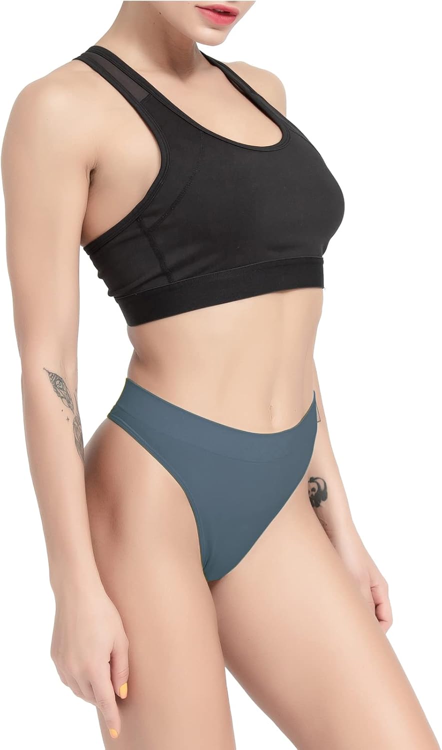 Detalle 2 de GRANKEE High Waisted Seamless Thong 6 Pack