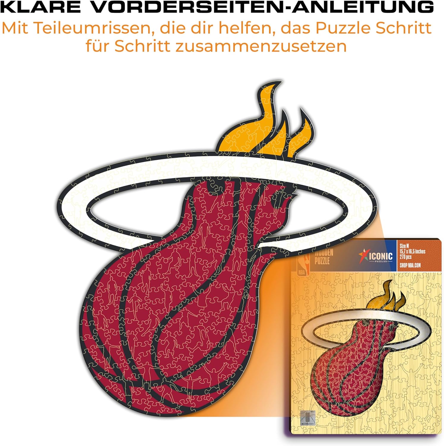 Thumbnail 6 de Iconic Puzzles Miami Heat Holzpuzzle 500 Teile