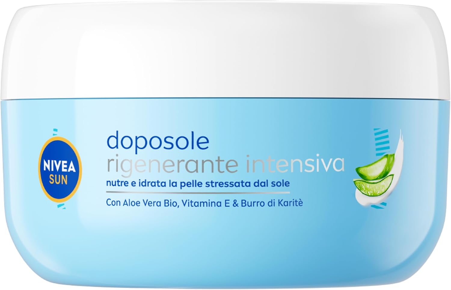 Detalle de NIVEA SUN Crema Doposole Rigenerante Intensiva 300 ml con Aloe Vera Bio, Vitamina E e Burro di Karité