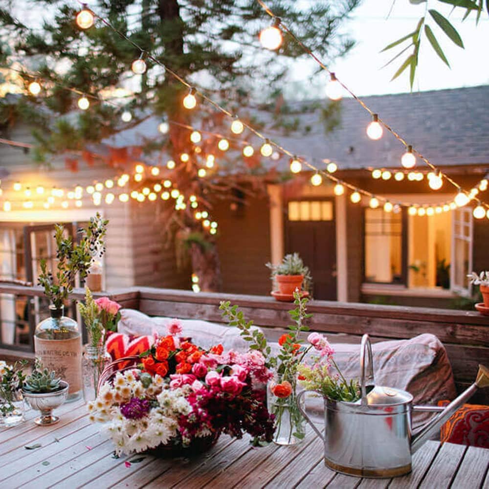 Thumbnail 6 de Kawaya LED Outdoor String Light 30M | IP65, Shatterproof 50+2 Bulbs, Warm White Festoon