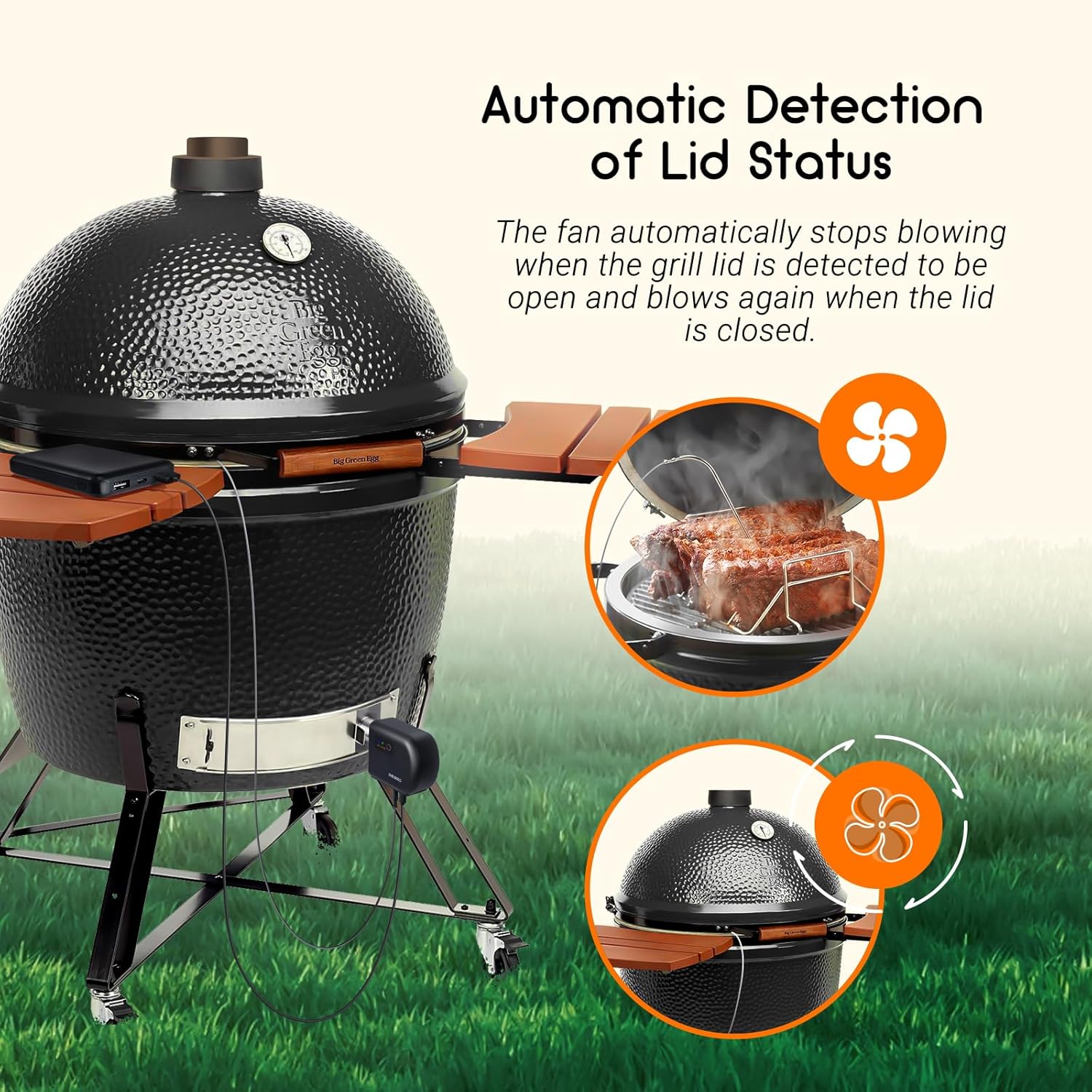 Thumbnail 2 de Inkbird Grillgebläse Bluetooth 5.1 & Wi‑Fi 2,4 GHz mit Smoker-Thermometer und 4 Sonden