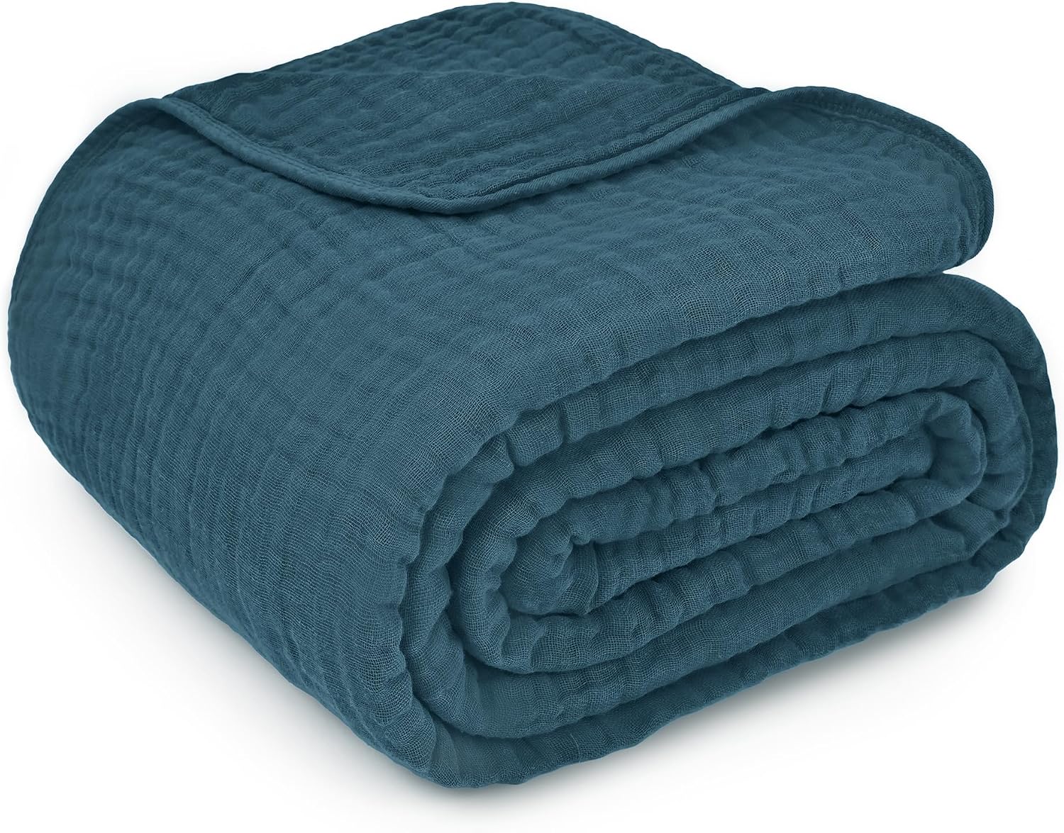 Detalle de Comfy Cubs Muslin Blanket for Adults — Twin 90" x 66", 6-Layer Soft & Lightweight