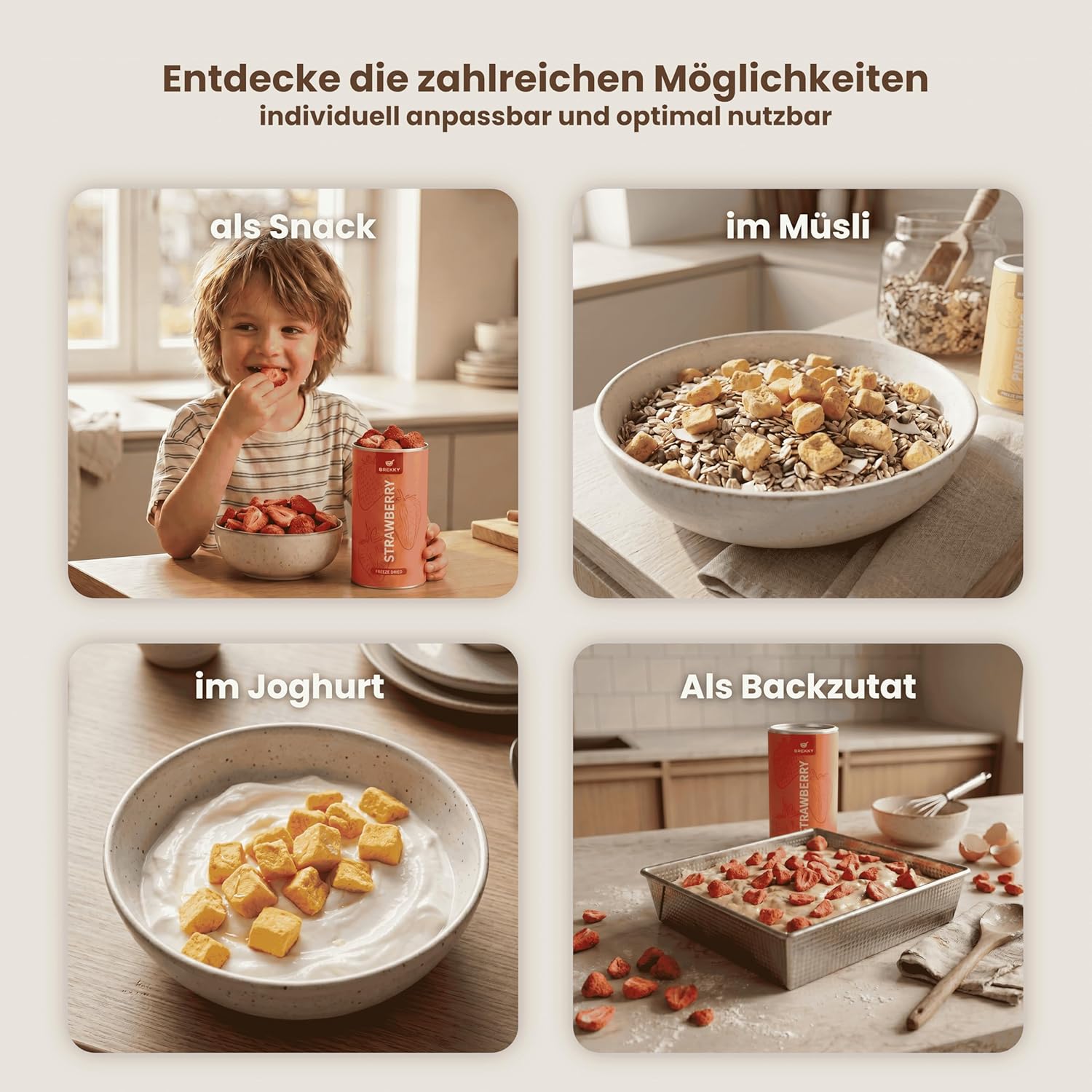 Thumbnail 2 de BREKKY Gefriergetrocknete Früchte Probierpaket (vegan) – ohne Zuckerzusatz