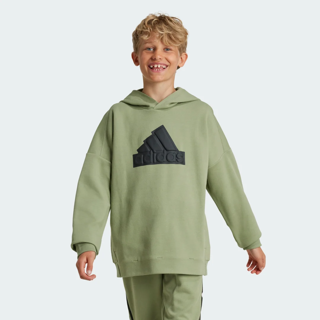 Detalle de Sudadera con capucha Future Icons Logo de Adidas — Verde