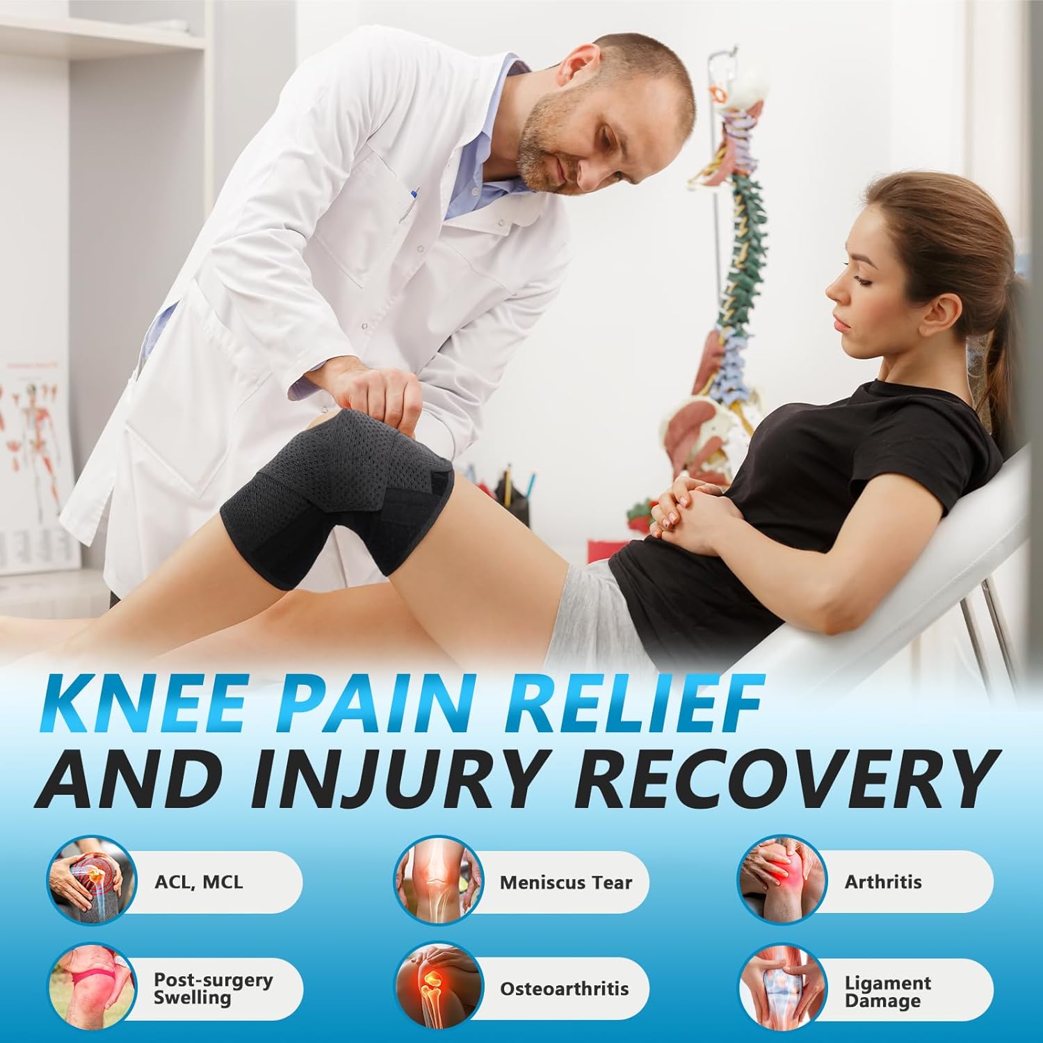 Detalle 2 de Lusenone Knee Support Adjustable Brace