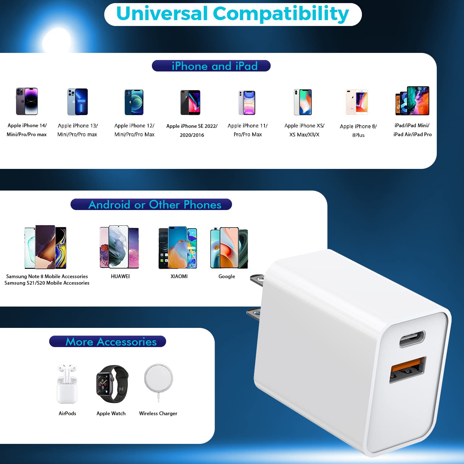 Thumbnail 5 de iPhone 17/16 Charger Block 20W Dual Port 🔌