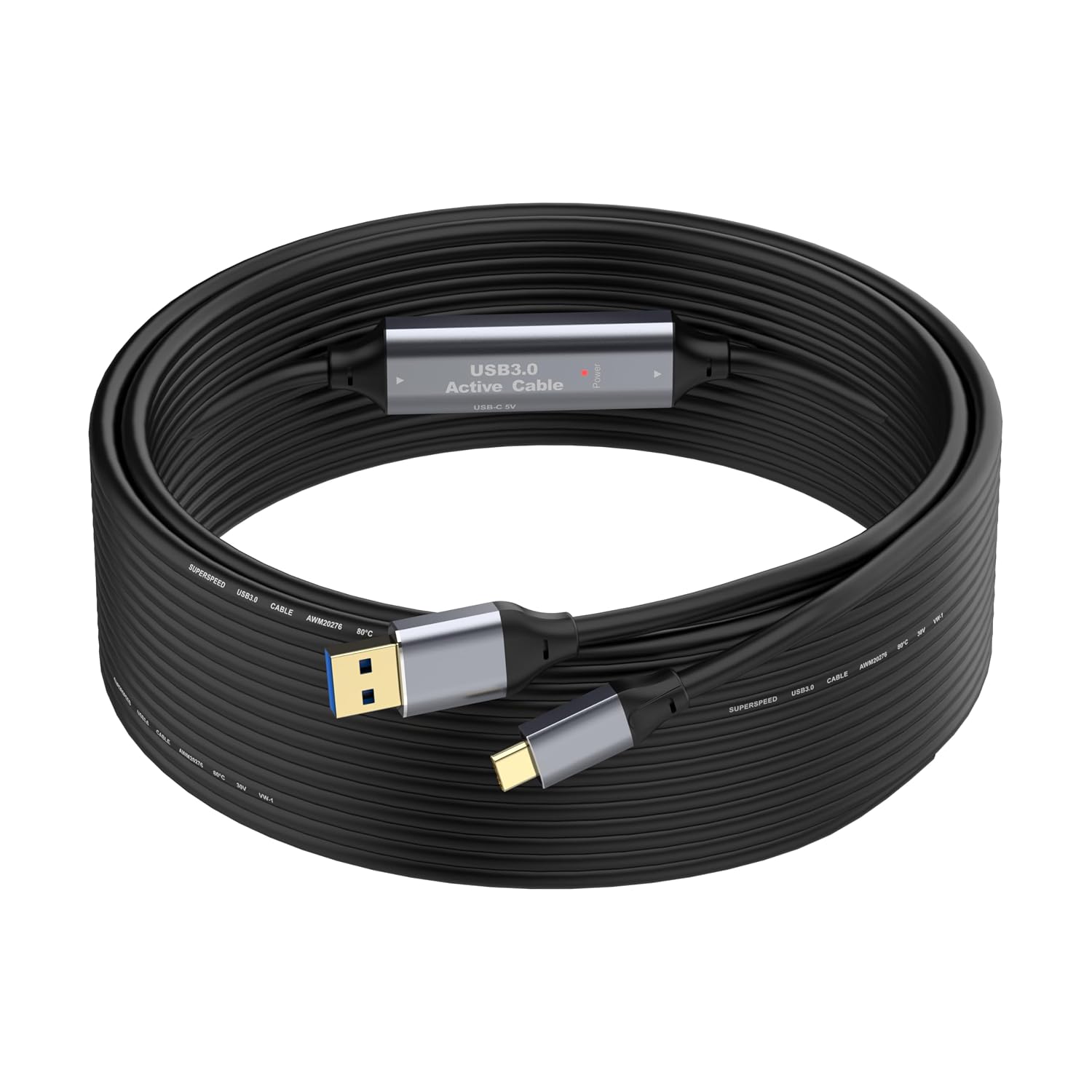 Detalle de SSS·GRGB 25 m USB 3.0 Extension Cable: USB-A to USB-C Extension for long-distance connections