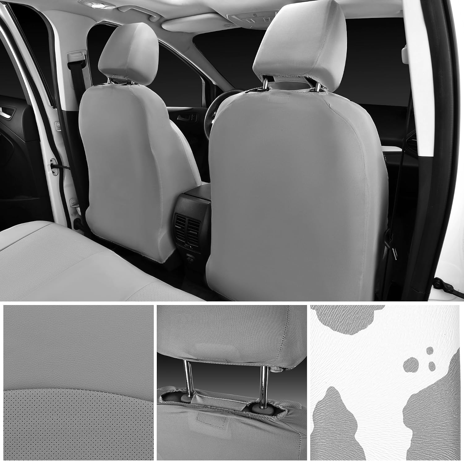 Detalle 2 de CAR PASS Cow Print Car Seat Covers Universal SUV Set