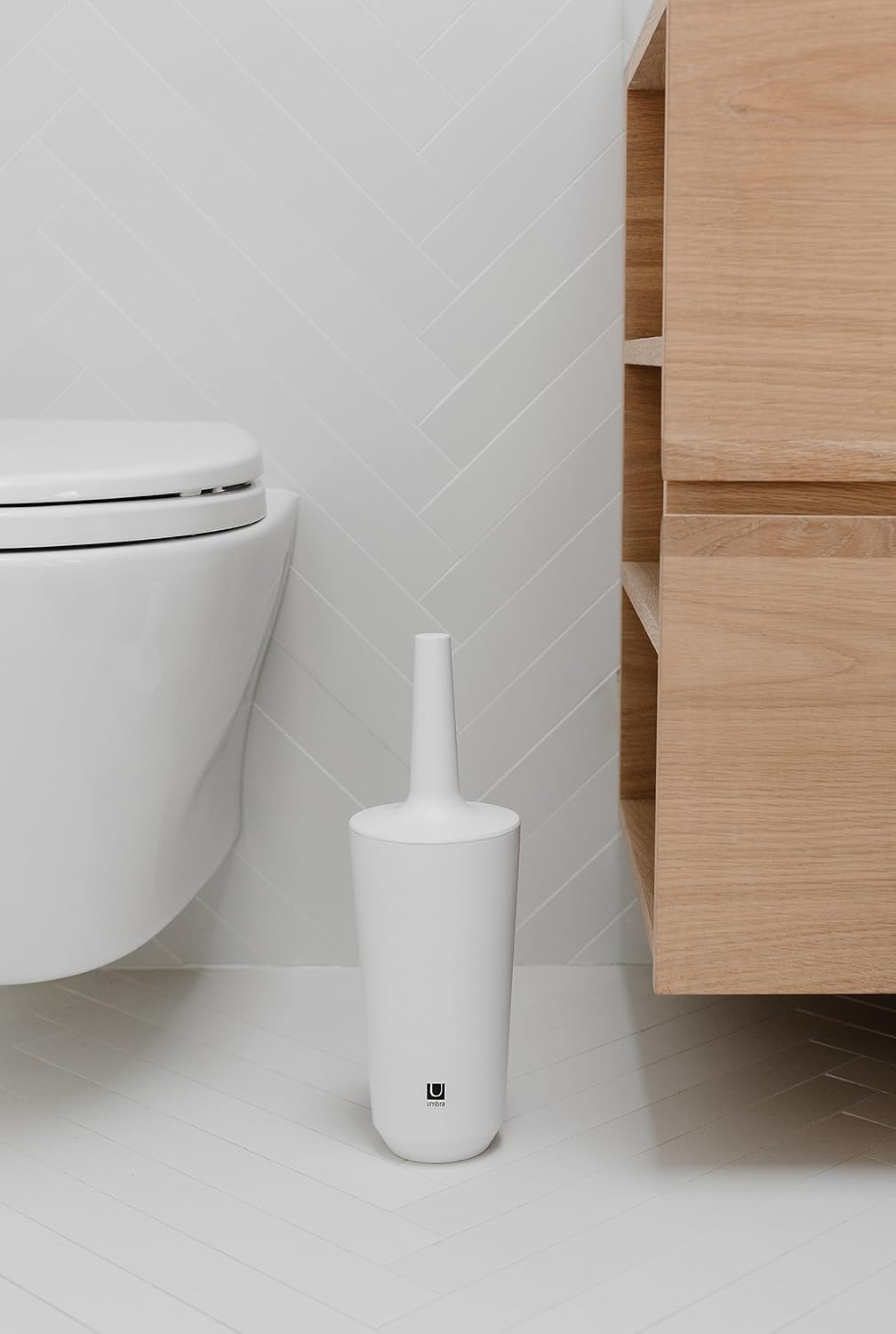 Thumbnail 4 de Umbra Corsa scopino per wc con portascopino in melamina bianco