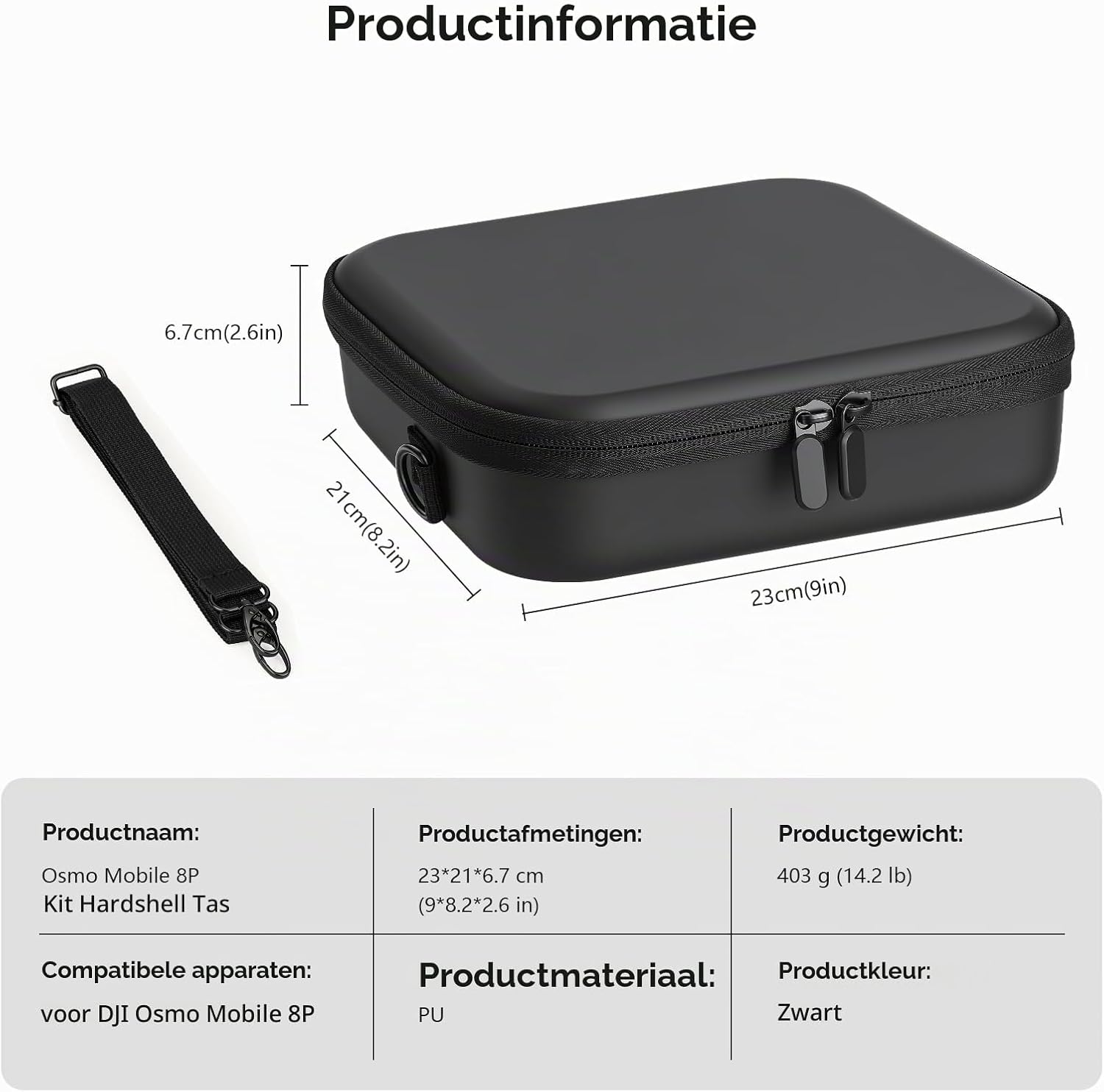 Detalle de FPVtosky FP-OM8P-TZYKB-S01 hardcase voor DJI Osmo Mobile 8P Creator Combo
