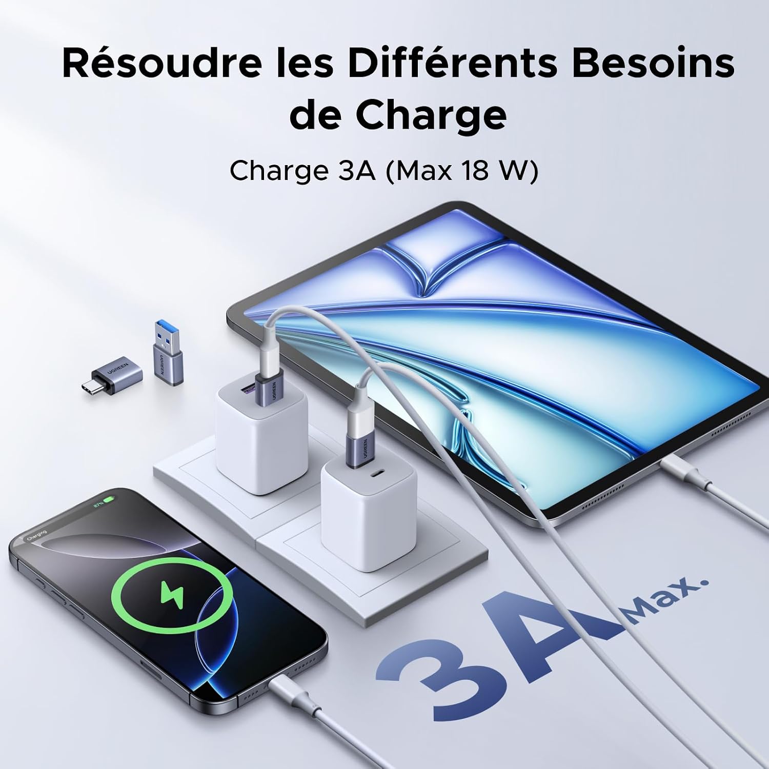 Thumbnail 2 de UGREEN Adaptateur USB C vers USB A OTG 10Gbps (Lot de 4) – Type A/Type C, performance et polyvalence